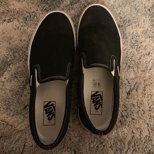 Black and White Slip On Vans